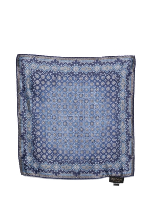 Dell'oglio geometric floral-print scarf - Blue