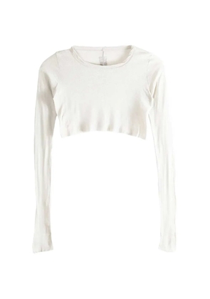 Rick Owens cropped long-sleeve T-shirt - White
