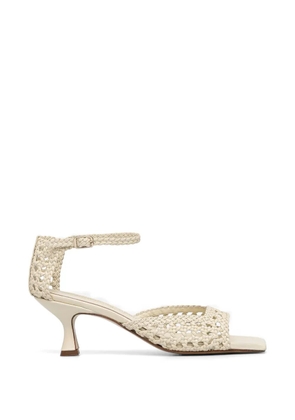 Souliers Martinez Veronica woven leather sandals - White
