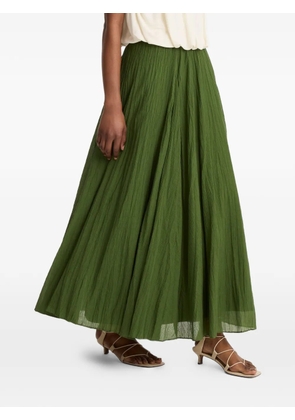 Vince crinkled-effect flared skirt - Green