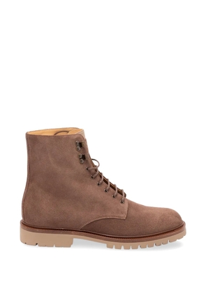 Brunello Cucinelli lace-up suede boots - Brown