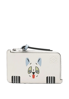 LOEWE cat-print cardholder - Neutrals