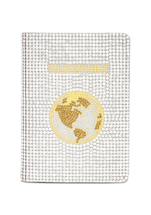 Judith Leiber Traveler crystal-embellished passport holder - Silver