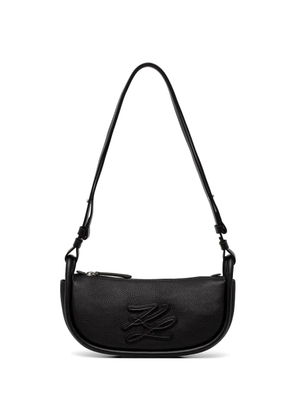 Karl Lagerfeld logo-patch crossbody bag - Black