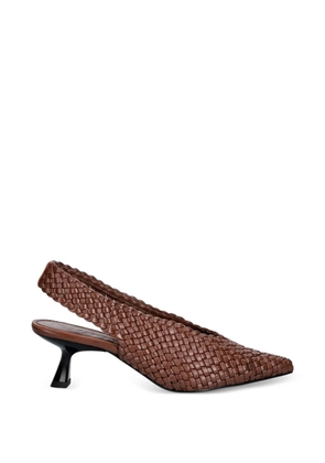 Souliers Martinez Bianca woven pumps - Brown