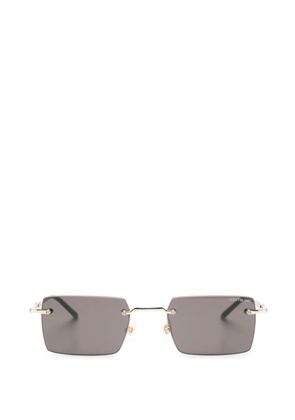 Montblanc rimless rectangle-frame sunglasses - Gold