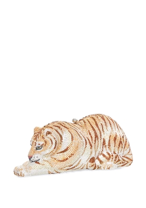 Judith Leiber Wildcat Golden Cub rhinestone clutch bag