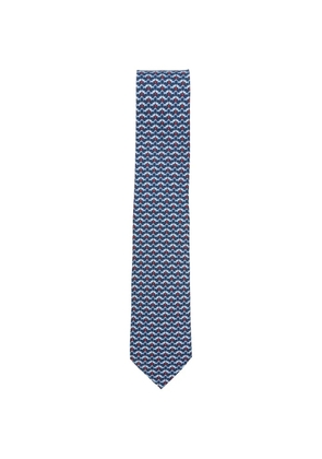 Ferragamo patterned silk tie - Blue