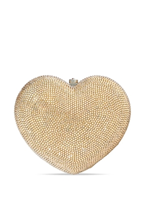 Judith Leiber L’Amour heart-embellished clutch bag - Gold