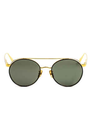Linda Farrow round-frame sunglasses - Gold