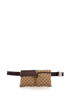 Gucci Pre-Owned 2000-2015 GG Canvas Double Pocket belt bag - Neutrals