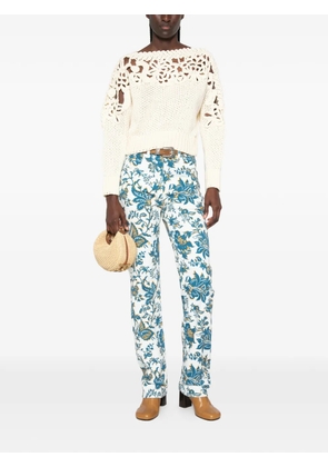 ETRO floral-print jeans - White