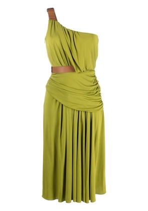 Alberta Ferretti one-shoulder draped dress - Green