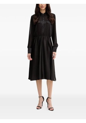 FRACOMINA button-up silk-satin midi dress - Black