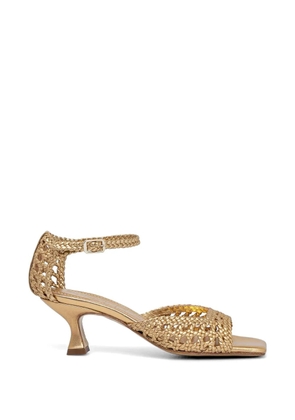 Souliers Martinez Veronica woven leather sandals - Yellow