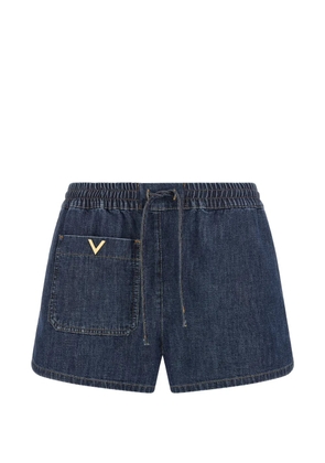 Valentino Garavani VLogo chambray shorts - Blue