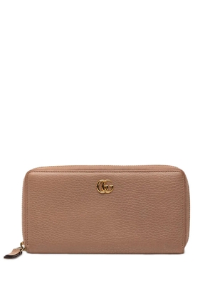 Gucci Pre-Owned 2015-2026 GG Marmont Calfskin Zip Around Wallet long wallets - Neutrals
