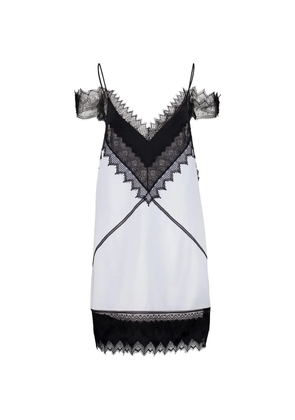 TOM FORD lace-trim spaghetti-strap mini dress - Blue