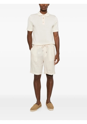 OUTFIT fine-knit short-sleeve polo shirt - Neutrals