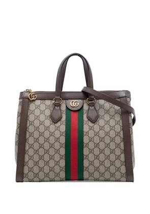 Gucci Pre-Owned 2016-2026 GG Supreme Ophidia satchel - Neutrals