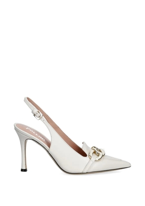 Pollini chain-link slingback pumps - Neutrals