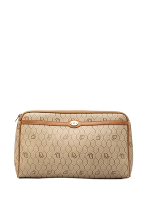 Christian Dior Pre-Owned 2000-2025 Honeycomb Coated Canvas clutch bag - Neutrals
