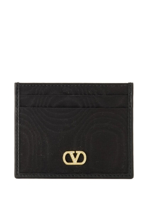 Valentino Garavani VLogo crystal-embellished card holder - Black