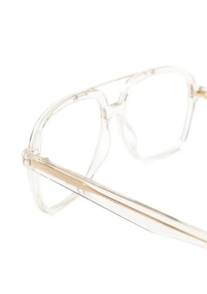 Saint Laurent Eyewear geometric-frame glasses - Neutrals