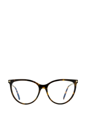 TOM FORD Eyewear tortoiseshell-effect magnetic-clip glasses - Brown