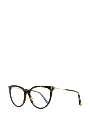 TOM FORD Eyewear tortoiseshell-effect magnetic-clip glasses - Brown