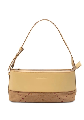 Burberry Pre-Owned 2000-2017 Calfskin and Suede Stitch shoulder bag - Neutrals