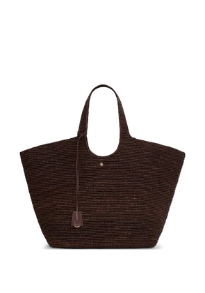 ANINE BING Lili woven raffia tote bag - Brown