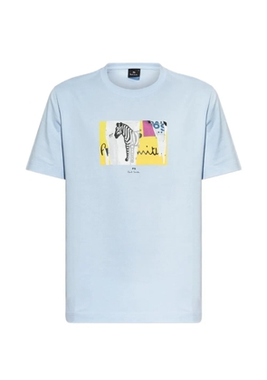 PS Paul Smith zebra-print T-shirt - Blue