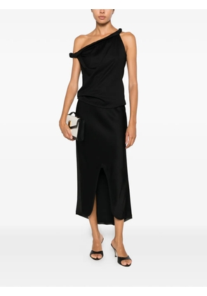 Victoria Beckham split-detail midi skirt - Neutrals