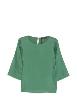 Weekend Max Mara boat-neck silk top - Green