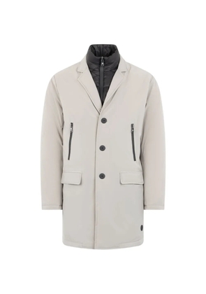 Roberto Cavalli notched-lapels padded coat - Neutrals