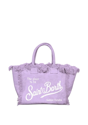 MC2 Saint Barth Colette fringed-trim tote bag - Purple