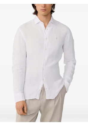 Hackett garment-dyed linen shirt - White