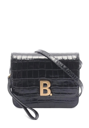 Balenciaga Pre-Owned 2010s B. croc-embossed cross body mini bag - Black