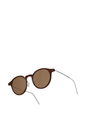 Lindberg 8347 round-frame sunglasses - Brown