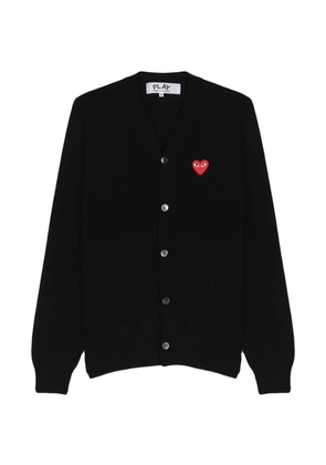 Comme Des Garçons Play heart-patch V-neck cardigan - Black