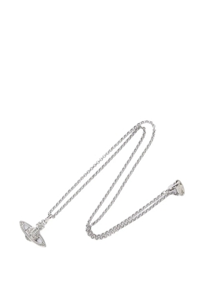 Vivienne Westwood Pre-Owned 2020s Mini Bas Relief rhinestone necklace - Silver