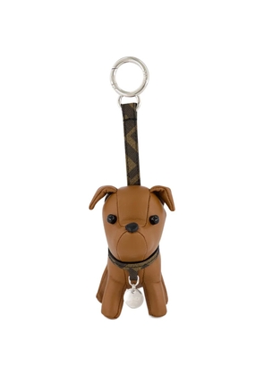 FENDI Ito leather dog charm - Brown