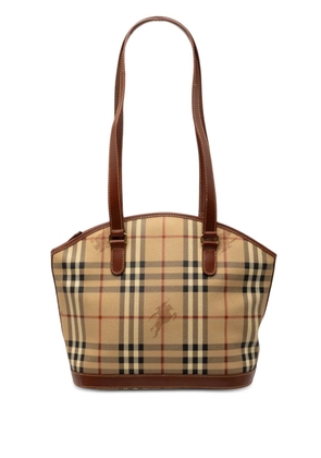 Burberry Pre-Owned 2000-2017 Haymarket Check Coated Canvas shoulder bag - Neutrals