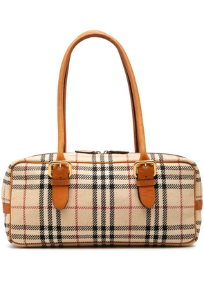 Burberry Pre-Owned 2000-2017 House Check Wool shoulder bag - Neutrals