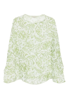 Faliero Sarti floral-print silk dress - Green