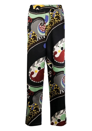 Moschino abstract-print straight-leg trousers - Multicolour