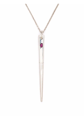 Parts of Four Big Spike pendant necklace - Silver