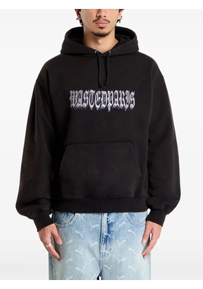 WASTED Paris M Run graphic-print logo hoodie - Black