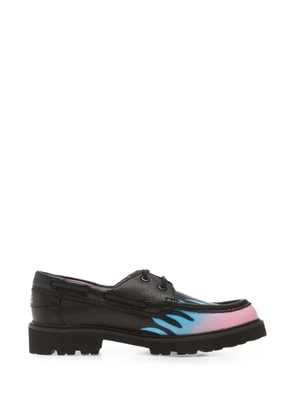 Clarks Originals x Cleyhill Fire flame-print boat shoes - Black